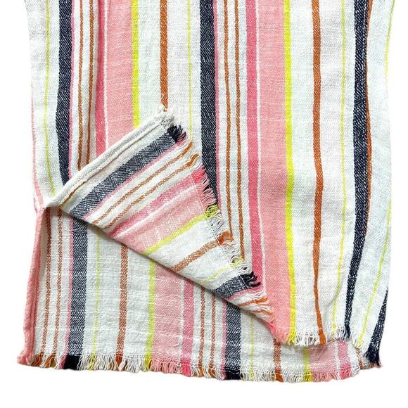 Westbound NWT Mid Rise Wide Leg Cropped Fray Hem Stripe Print Pants 3X - Picture 8 of 14